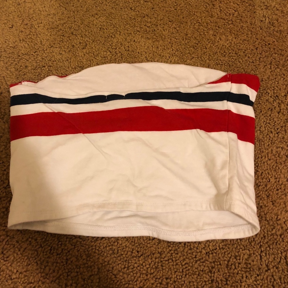 Garage red white and blue tube top - Picture 3 of 3